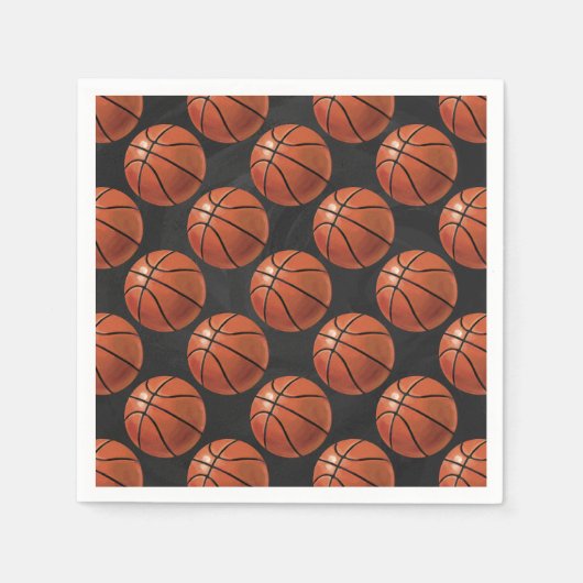 Painted Basketball Muster Serviette (Vorderseite)