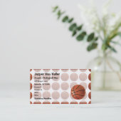 Painted Basketball Muster Visitenkarte (Stehend Vorderseite)