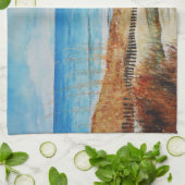 Painted Beach Sand Dunes Küche Handtuch (Gefaltet)