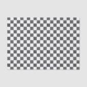 Painted Black and White Check Checkerboard Pattern Seidenpapier (Vorderseite)