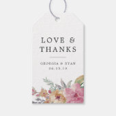Painted Blooms Hochzeit Vielen Dank Geschenkanhänger (Vorderseite)