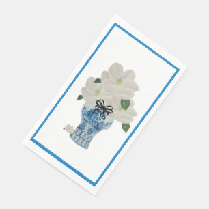 Painted Blue and White Ginger Jar Serviette