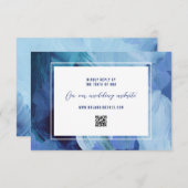 Painted Blue Wedding RSVP Response Card (Vorne/Hinten)