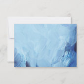 Painted Blue Wedding RSVP Response Card Karte (Rückseite)