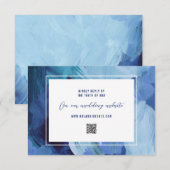 Painted Blue Wedding RSVP Response Card Karte (Vorne/Hinten)