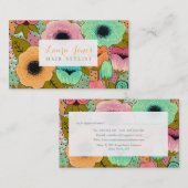 Painted Blumenhaar Stylist Termine Karten (Vorne/Hinten)