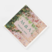 Painted Bricks Green Ivy Hochzeitsessen Napkins Serviette (Ecke)