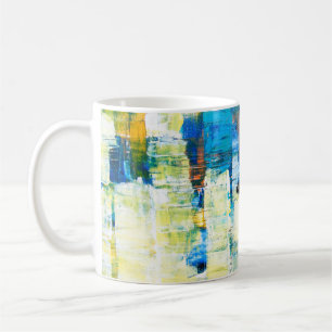 Painted canvas texture. Red and blue shading on ca Kaffeetasse