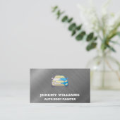 Painted Car Logo | Hintergrund für metallisch gebü Visitenkarte (Stehend Vorderseite)