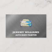 Painted Car Logo | Hintergrund für metallisch gebü Visitenkarte (Vorderseite)