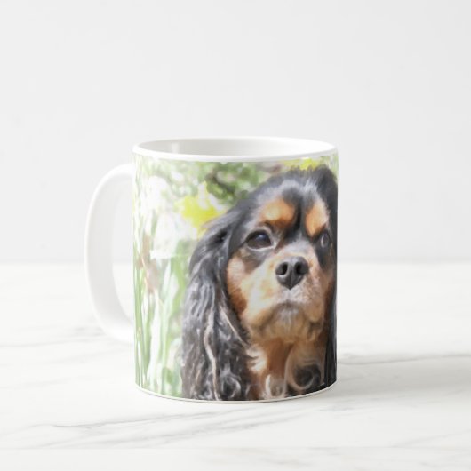Painted Cavalier King Charles Spaniel Kaffeetasse (Vorderseite Links)