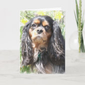 Painted Cavalier King Charles Spaniel Karte (Vorderseite)
