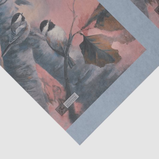 Painted Chickadees DBL Seidenpapier (Ausschnitt)