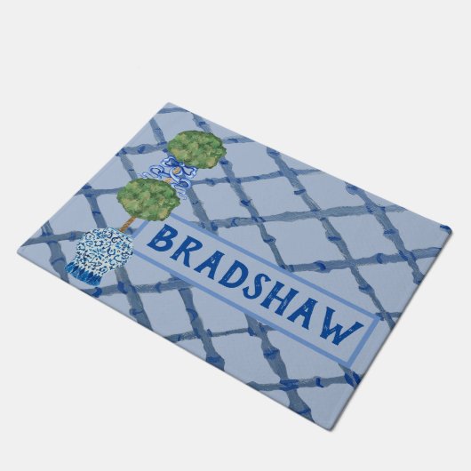 Painted Chinoiserie Ginger Jars Jar Doormat Fußmatte (Schrägansicht)