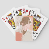 Painted Contour Female Portrait Spielkarten (Rückseite)