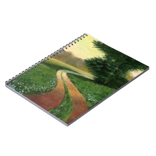 Painted Country Dirt Road Notebook Notizblock (Linke Seite)