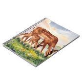 Painted Deer Mom and Baby Notizblock (Linke Seite)
