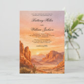 Painted Desert Landscape Wedding Invitation Einladung (Stehend Vorderseite)