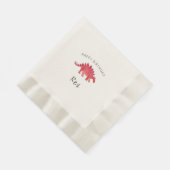 Painted Dino Birthday Party Serviette (Ecke)