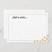 Painted Dog Paw Prints Watercolor Just a Note Mitteilungskarte (Vorne/Hinten)