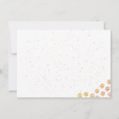 Painted Dog Paw Prints Watercolor Monogram  Mitteilungskarte (Rückseite)