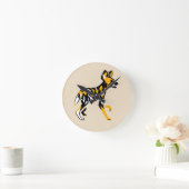 Painted Dog - Round Clock Runde Wanduhr (Zuhause)