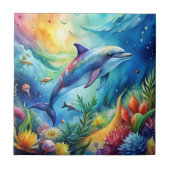 Painted Dolphin Fliese (Vorderseite)