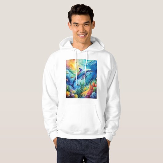 Painted Dolphin Hoodie (Vorne ganz)