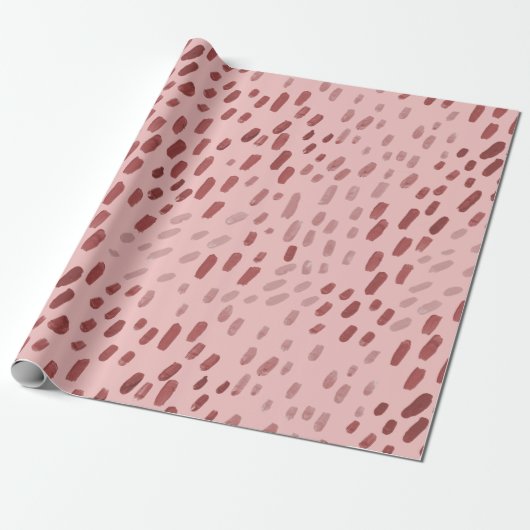 Painted Dots Blush Pink Geschenkpapier (Ungerollt)