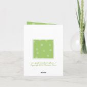 Painted Dots green Note Card Karte (Rückseite)