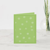 Painted Dots green Note Card Karte (Vorderseite)