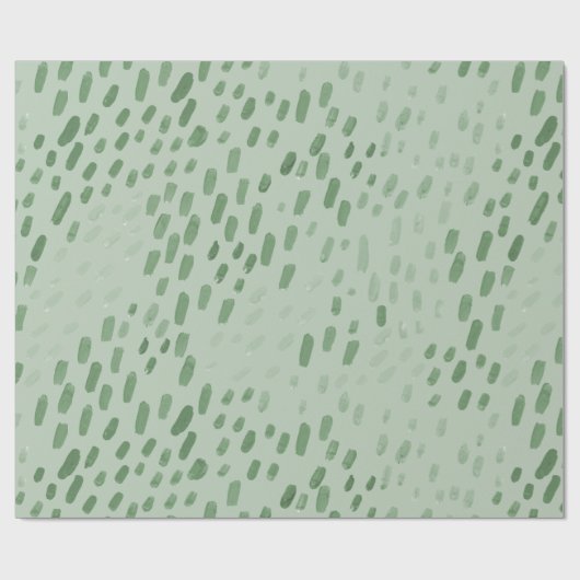Painted Dots Sage Geschenkpapier (Flach)