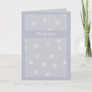 Painted Dots silvery gray Wedding Thank You Card Dankeskarte