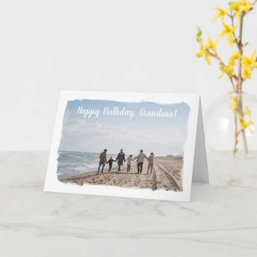 Painted Edges Custom Horizontal Foto Karte (Gelbe Blume)