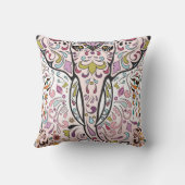 Painted Elephant Sugar Skull Pink Pplum Mint Kisse Kissen (Rückseite)