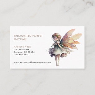 Painted Fairy Child Daycare Business Card Visitenkarte