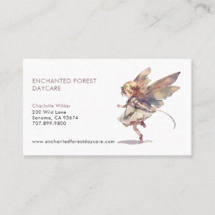 Painted Fairy Child Daycare Business Card Visitenkarte