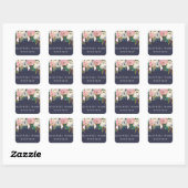 Painted Floral Customizable Business Stickers (Blatt)