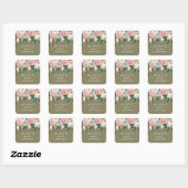 Painted Floral Garden Baby Shower Stickers (Blatt)