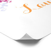 Painted Floral Ladys Business Sign Poster (Ecke)