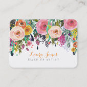 Painted floral Make up Artist Appointment Cards Terminkarte (Vorderseite)