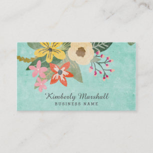 Painted Florals Business Card Visitenkarte