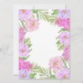 Painted Flowers and Ferns 80th Birthday Invitation Einladung (Rückseite)