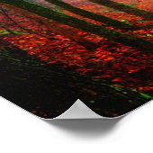 Painted Fotografy Blue Fog Winter Trail Poster (Ecke)