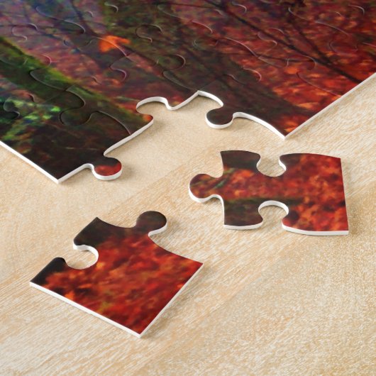 Painted Fotografy Blue Fog Winter Trail Puzzle (Seite)