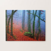 Painted Fotografy Blue Fog Winter Trail Puzzle (Horizontal)
