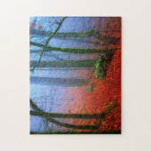 Painted Fotografy Blue Fog Winter Trail Puzzle (Vertikal)