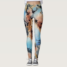 "Painted Fragment of Blue Sky", Leggings