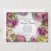 PAINTED FRÜHBLUMEN Einladung grau (Vorderseite)