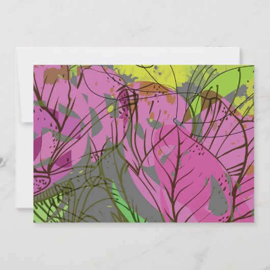 PAINTED FRÜHBLUMEN Einladung grau (Rückseite)